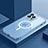 Schutzhülle Luxus Metall Rahmen und Kunststoff Schutzhülle Tasche mit Mag-Safe Magnetic Magnetisch QC3 für Apple iPhone 14 Pro Blau