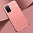 Schutzhülle Luxus Metall Rahmen und Kunststoff Schutzhülle Tasche P02 für Oppo A53s 5G Rosegold