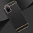 Schutzhülle Luxus Metall Rahmen und Kunststoff Schutzhülle Tasche P02 für Oppo A53s 5G Schwarz