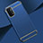 Schutzhülle Luxus Metall Rahmen und Kunststoff Schutzhülle Tasche P02 für Oppo A54 5G Blau