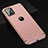 Schutzhülle Luxus Metall Rahmen und Kunststoff Schutzhülle Tasche T01 für Apple iPhone 11 Rosegold