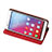 Schutzhülle Stand Tasche Leder für Huawei Honor X5 Rot