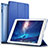 Schutzhülle Stand Tasche Leder L01 für Apple iPad 2 Blau