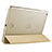 Schutzhülle Stand Tasche Leder L01 für Apple iPad Air Gold