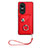 Silikon Hülle Handyhülle Gummi Schutzhülle Flexible Leder Tasche BF1 für Oppo Reno10 Pro 5G Rot