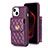 Silikon Hülle Handyhülle Gummi Schutzhülle Flexible Leder Tasche BF2 für Apple iPhone 15 Violett