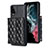 Silikon Hülle Handyhülle Gummi Schutzhülle Flexible Leder Tasche BF5 für Samsung Galaxy A12 Nacho Schwarz