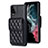 Silikon Hülle Handyhülle Gummi Schutzhülle Flexible Leder Tasche BF6 für Samsung Galaxy A12 5G Schwarz