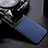 Silikon Hülle Handyhülle Gummi Schutzhülle Flexible Leder Tasche FL1 für Oppo A95 5G Blau