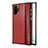 Silikon Hülle Handyhülle Gummi Schutzhülle Flexible Leder Tasche H03 für Samsung Galaxy Note 10 Plus Rot