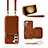 Silikon Hülle Handyhülle Gummi Schutzhülle Flexible Leder Tasche JM1 für Samsung Galaxy S22 5G Braun