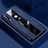 Silikon Hülle Handyhülle Gummi Schutzhülle Flexible Leder Tasche mit Magnetisch Fingerring Ständer für Huawei Enjoy 10 Plus Blau