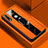 Silikon Hülle Handyhülle Gummi Schutzhülle Flexible Leder Tasche mit Magnetisch Fingerring Ständer für Huawei Enjoy 10 Plus Orange