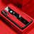 Silikon Hülle Handyhülle Gummi Schutzhülle Flexible Leder Tasche mit Magnetisch Fingerring Ständer für Huawei Enjoy 10 Plus Rot