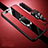 Silikon Hülle Handyhülle Gummi Schutzhülle Flexible Leder Tasche mit Magnetisch Fingerring Ständer für Oppo A5 Rot
