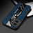 Silikon Hülle Handyhülle Gummi Schutzhülle Flexible Leder Tasche mit Magnetisch Fingerring Ständer PB1 für OnePlus 11R 5G Blau