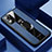 Silikon Hülle Handyhülle Gummi Schutzhülle Flexible Leder Tasche mit Magnetisch Fingerring Ständer PB1 für Xiaomi Mi 11X 5G Blau