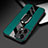 Silikon Hülle Handyhülle Gummi Schutzhülle Flexible Leder Tasche mit Magnetisch Fingerring Ständer PB1 für Xiaomi Redmi Note 12 Explorer Grün