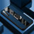 Silikon Hülle Handyhülle Gummi Schutzhülle Flexible Leder Tasche mit Magnetisch Fingerring Ständer PB1 für Xiaomi Redmi Note 8 (2021) Blau