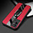 Silikon Hülle Handyhülle Gummi Schutzhülle Flexible Leder Tasche mit Magnetisch Fingerring Ständer PB2 für Vivo iQOO 11 5G Rot