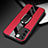 Silikon Hülle Handyhülle Gummi Schutzhülle Flexible Leder Tasche mit Magnetisch Fingerring Ständer PB2 für Vivo V27 5G Rot