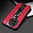 Silikon Hülle Handyhülle Gummi Schutzhülle Flexible Leder Tasche mit Magnetisch Fingerring Ständer PB2 für Vivo X90 Pro 5G Rot