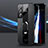 Silikon Hülle Handyhülle Gummi Schutzhülle Flexible Leder Tasche mit Magnetisch Fingerring Ständer S03 für Samsung Galaxy S22 Plus 5G Schwarz