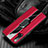 Silikon Hülle Handyhülle Gummi Schutzhülle Flexible Leder Tasche mit Magnetisch Fingerring Ständer T04 für Huawei Nova 6 Rot