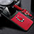 Silikon Hülle Handyhülle Gummi Schutzhülle Flexible Leder Tasche mit Magnetisch FL1 für Oppo A54 5G Rot