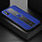 Silikon Hülle Handyhülle Gummi Schutzhülle Flexible Leder Tasche mit Magnetisch FL1 für Xiaomi Redmi 9i Blau