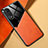 Silikon Hülle Handyhülle Gummi Schutzhülle Flexible Leder Tasche mit Magnetisch für Oppo A58 4G Orange