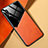 Silikon Hülle Handyhülle Gummi Schutzhülle Flexible Leder Tasche mit Magnetisch für Samsung Galaxy M02 Orange