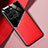 Silikon Hülle Handyhülle Gummi Schutzhülle Flexible Leder Tasche mit Magnetisch für Vivo Y35 4G Rot