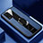 Silikon Hülle Handyhülle Gummi Schutzhülle Flexible Leder Tasche mit Magnetisch S01 für Oppo A54 5G Blau