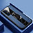 Silikon Hülle Handyhülle Gummi Schutzhülle Flexible Leder Tasche mit Magnetisch S01 für Oppo Reno7 Pro 5G Blau