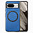 Silikon Hülle Handyhülle Gummi Schutzhülle Flexible Leder Tasche mit Magnetisch S01D für Google Pixel 8 5G Blau