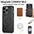 Silikon Hülle Handyhülle Gummi Schutzhülle Flexible Leder Tasche mit Magnetisch S02D für Apple iPhone 15 Pro Max