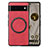 Silikon Hülle Handyhülle Gummi Schutzhülle Flexible Leder Tasche mit Magnetisch S02D für Google Pixel 6a 5G Rot