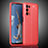 Silikon Hülle Handyhülle Gummi Schutzhülle Flexible Leder Tasche S02 für Oppo A54 5G Rot