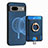 Silikon Hülle Handyhülle Gummi Schutzhülle Flexible Leder Tasche SD1 für Google Pixel 7a 5G Blau