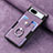 Silikon Hülle Handyhülle Gummi Schutzhülle Flexible Leder Tasche SD1 für Google Pixel 7a 5G Helles Lila
