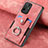 Silikon Hülle Handyhülle Gummi Schutzhülle Flexible Leder Tasche SD1 für Oppo A95 5G Rosa