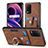 Silikon Hülle Handyhülle Gummi Schutzhülle Flexible Leder Tasche SD1 für Realme 8 5G Braun