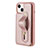 Silikon Hülle Handyhülle Gummi Schutzhülle Flexible Leder Tasche SD14 für Apple iPhone 14 Rosegold