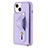 Silikon Hülle Handyhülle Gummi Schutzhülle Flexible Leder Tasche SD14 für Apple iPhone 14 Violett