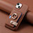 Silikon Hülle Handyhülle Gummi Schutzhülle Flexible Leder Tasche SD17 für Apple iPhone 13 Braun