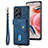 Silikon Hülle Handyhülle Gummi Schutzhülle Flexible Leder Tasche SD2 für Xiaomi Redmi Note 12 4G Blau