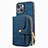 Silikon Hülle Handyhülle Gummi Schutzhülle Flexible Leder Tasche SD3 für Apple iPhone 13 Blau