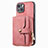 Silikon Hülle Handyhülle Gummi Schutzhülle Flexible Leder Tasche SD3 für Apple iPhone 13 Rosa