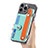 Silikon Hülle Handyhülle Gummi Schutzhülle Flexible Leder Tasche SD3 für Apple iPhone 15 Pro Max Cyan